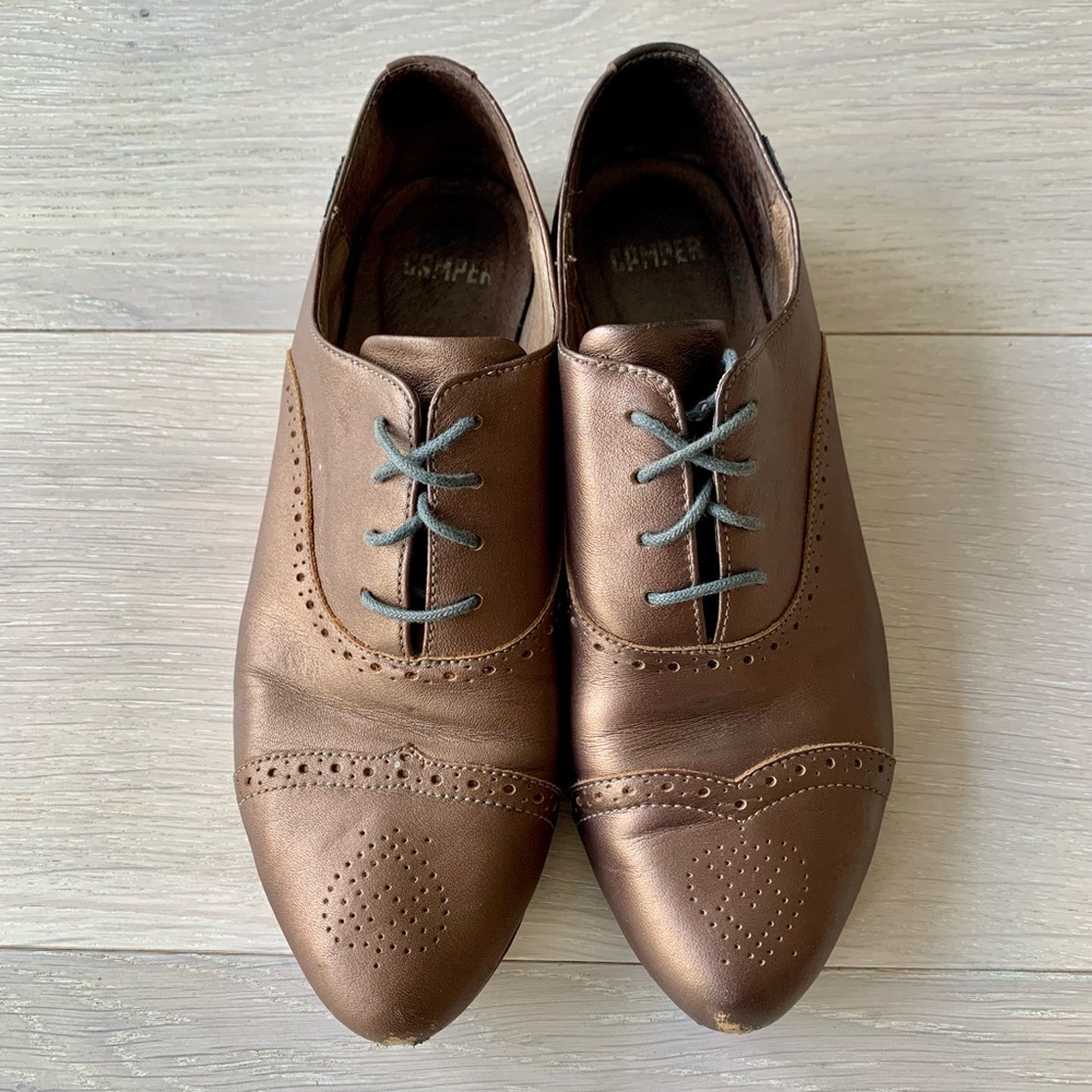 CAMPER Bronze Twins Oxfords